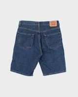 Vintage Y2K 00s Levi's 505 Dark Wash Denim Relaxed Fit Knee Length Shorts - W33
