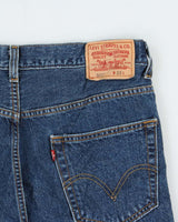 Vintage Y2K 00s Levi's 505 Dark Wash Denim Relaxed Fit Knee Length Shorts - W33