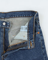 Vintage Y2K 00s Levi's 505 Dark Wash Denim Relaxed Fit Knee Length Shorts - W33