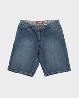Vintage Y2K 00s Levi's 'Husky' Relaxed Fit Knee Length Denim Jean Shorts - W33
