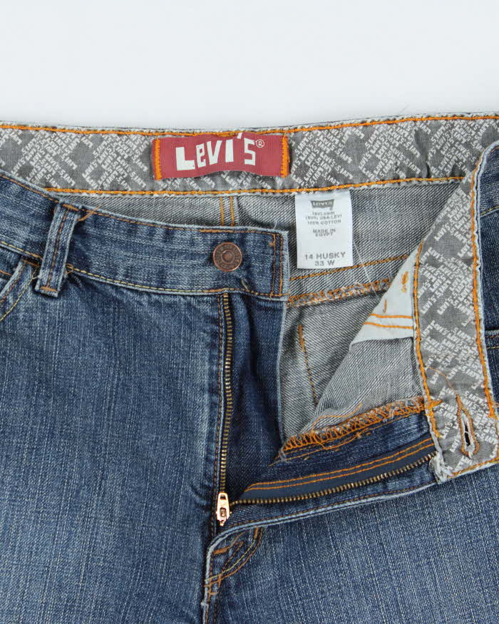Vintage Y2K 00s Levi's 'Husky' Relaxed Fit Knee Length Denim Jean