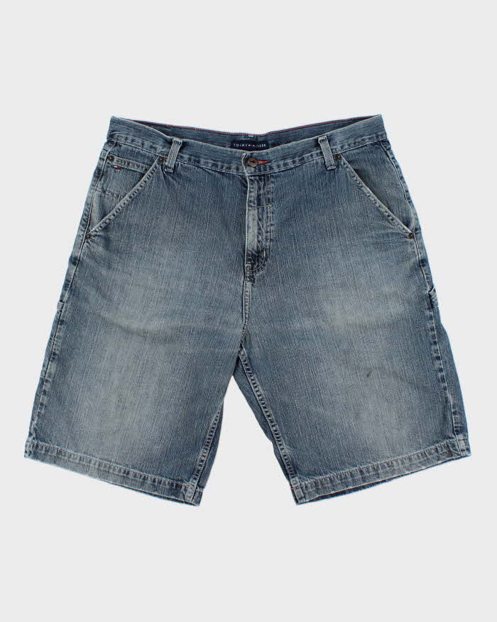 Vintage Y2K 00s Tommy Hilfiger Relaxed Fit Baggy Denim Carpenter Shorts - W36