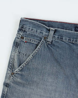 Vintage Y2K 00s Tommy Hilfiger Relaxed Fit Baggy Denim Carpenter Shorts - W36