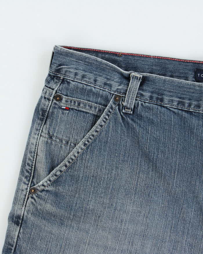 Vintage Y2K 00s Tommy Hilfiger Relaxed Fit Baggy Denim Carpenter Shorts - W36