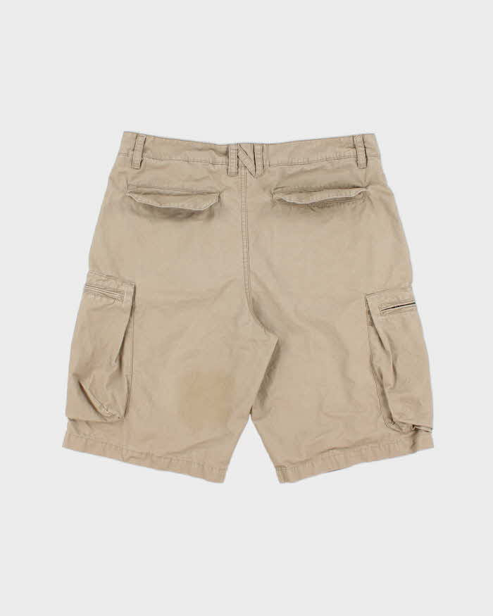 Vintage Y2K 00s Nike Ath Dept. Desert Khaki Canvas Relaxed Fit Cargo Shorts - W34
