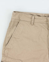 Vintage Y2K 00s Nike Ath Dept. Desert Khaki Canvas Relaxed Fit Cargo Shorts - W34