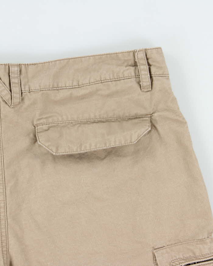 Vintage Y2K 00s Nike Ath Dept. Desert Khaki Canvas Relaxed Fit Cargo Shorts - W34
