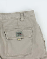 Vintage Y2K 00s The North Face A5 Series Khaki Canvas Relaxed Fit Baggy Technical Cargo Shorts - W36