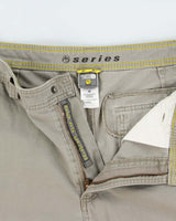 Vintage Y2K 00s The North Face A5 Series Khaki Canvas Relaxed Fit Baggy Technical Cargo Shorts - W36