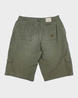Vintage Y2K 00s Airwalk Khaki Canvas Relaxed Fit Baggy Skater Cargo Shorts - W36