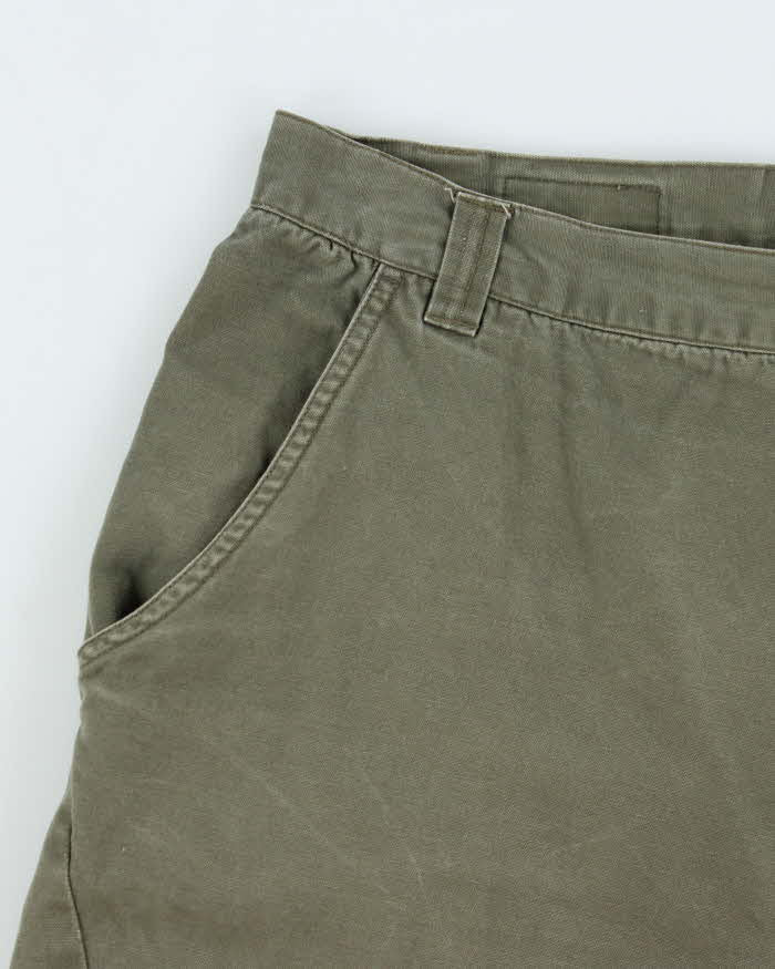 Vintage Y2K 00s Airwalk Khaki Canvas Relaxed Fit Baggy Skater Cargo Shorts - W36