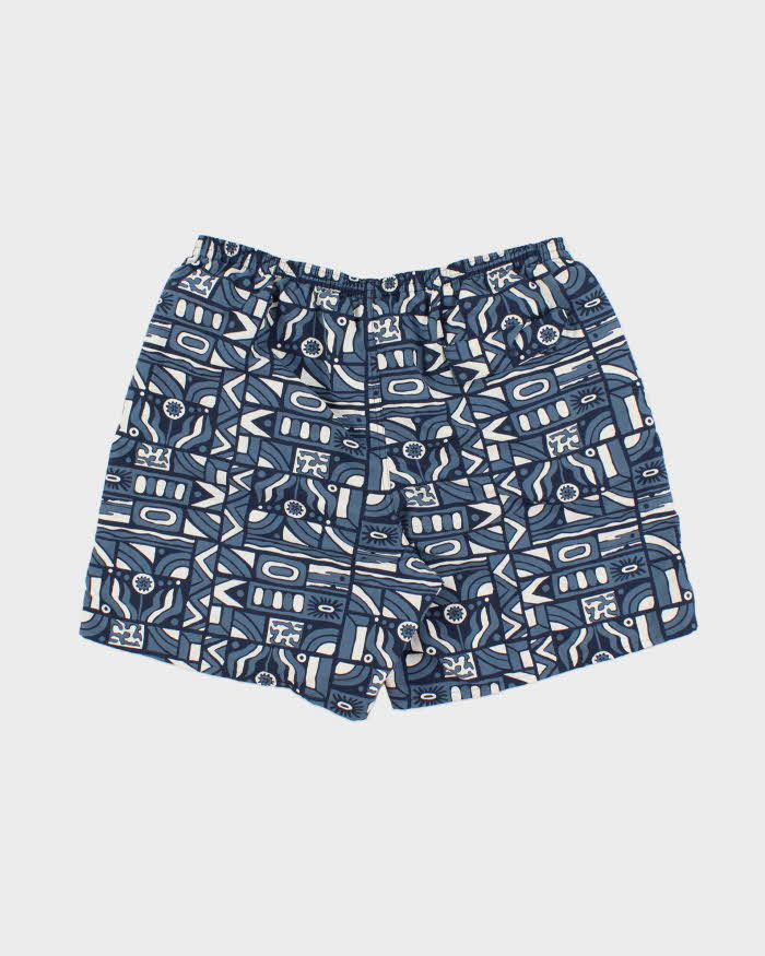 Vintage Patagonia 'Netplus Shells Baggies' 7 Inch Aztec Patterned Relaxed Fit Shorts - L