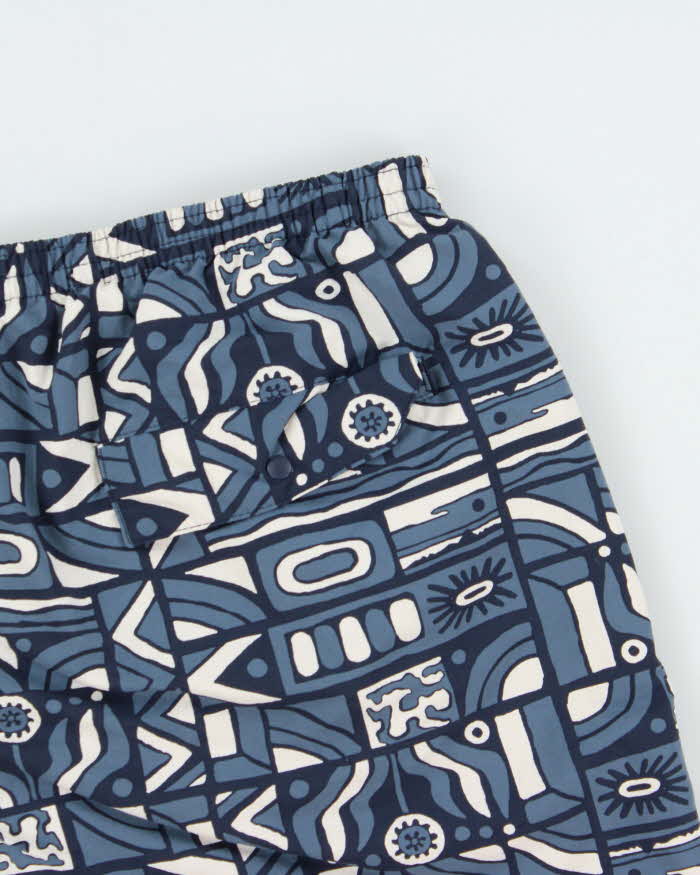 Vintage Patagonia 'Netplus Shells Baggies' 7 Inch Aztec Patterned Relaxed Fit Shorts - L