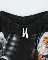 Vintage 1990s RED Let Freedom Rule USA Relaxed Fit Baggy Cotton Shorts - M