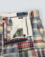 Vintage Polo Ralph Lauren Patchwork Plaid Madras Relaxed Classic Fit Lightweight Chino Shorts - W36