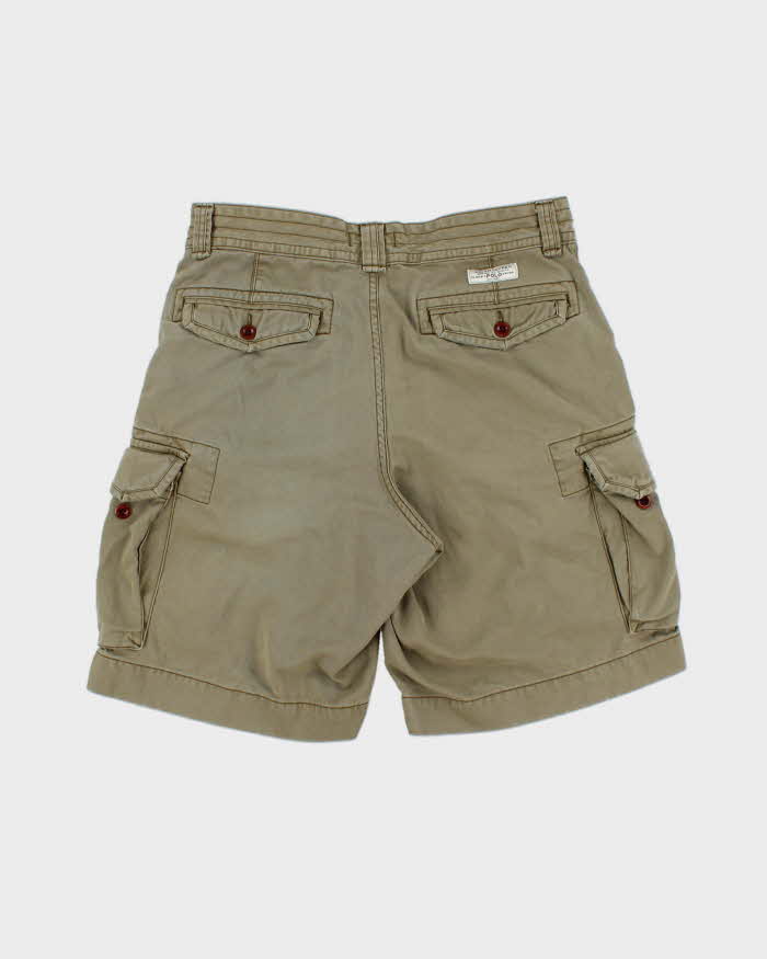 Vintage Polo Ralph Lauren Khaki Relaxed Fit Classic Chino Cargo Shorts - W33