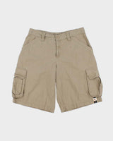 Vintage Y2K 00s Nike Khaki Canvas Relaxed Fit Baggy Cargo Skater Shorts - W34