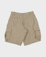 Vintage Y2K 00s Nike Khaki Canvas Relaxed Fit Baggy Cargo Skater Shorts - W34