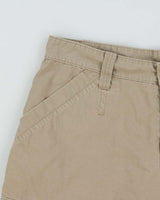 Vintage Y2K 00s Nike Khaki Canvas Relaxed Fit Baggy Cargo Skater Shorts - W34