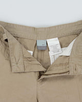 Vintage Y2K 00s Nike Khaki Canvas Relaxed Fit Baggy Cargo Skater Shorts - W34