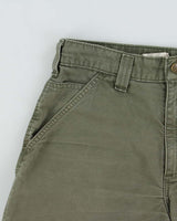 Vintage Carhartt B144 ARG Khaki Canvas Original Fit Carpenter Shorts - W34