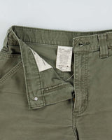 Vintage Carhartt B144 ARG Khaki Canvas Original Fit Carpenter Shorts - W34