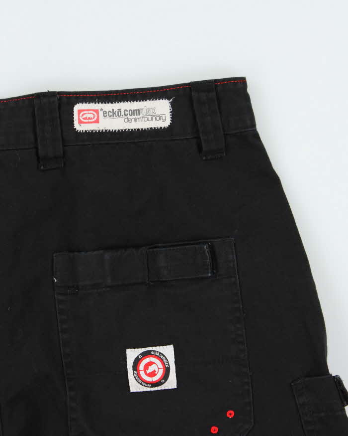 Vintage Y2K 00s Ecko UNTLD Plex Denim Foundry Baggy Relaxed Fit Cargo Shorts - W32