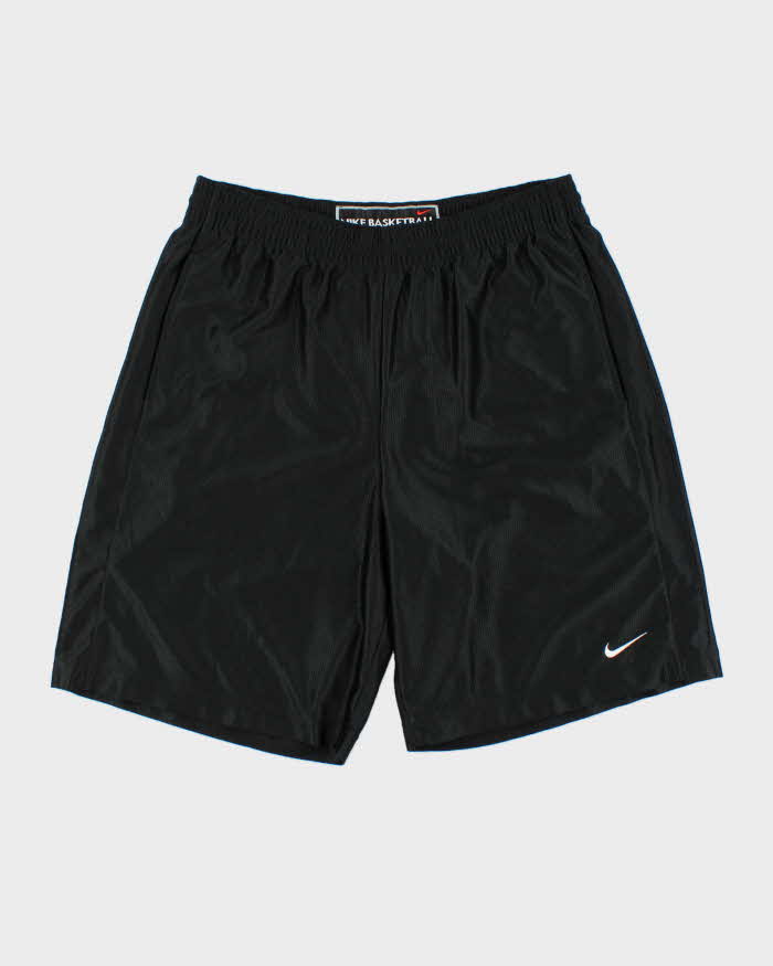 Vintage Y2K 00s Nike Heavyweight Satin Wide Leg Loose Fit Basketball Shorts - L