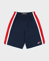 Vintage Y2K 00s Nike Heavyweight Satin Taped Wide Leg Loose Fit Basketball Shorts - M