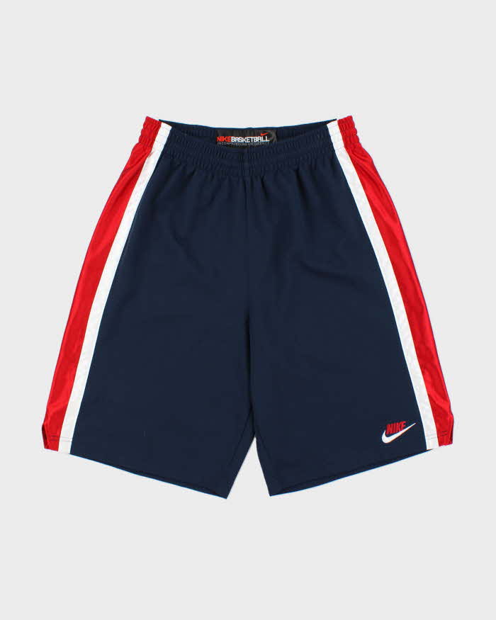 Vintage Y2K 00s Nike Heavyweight Satin Taped Wide Leg Loose Fit Basketball Shorts - M