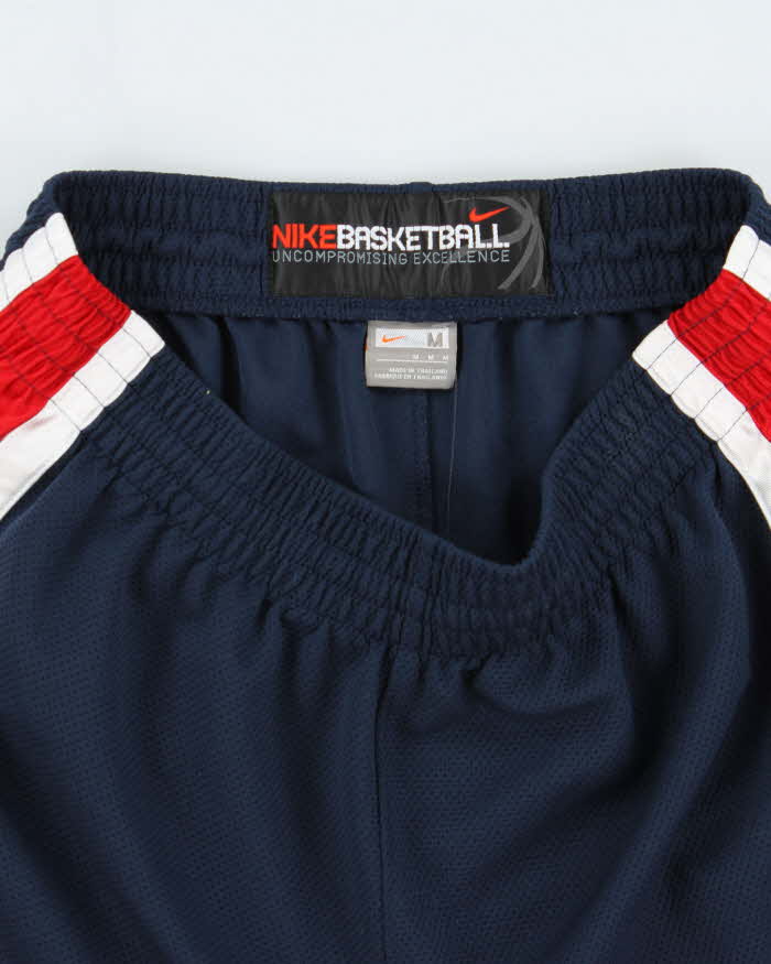 Vintage Y2K 00s Nike Heavyweight Satin Taped Wide Leg Loose Fit Basketball Shorts - M