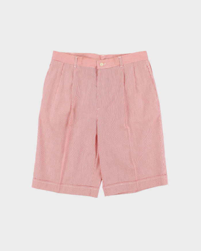 DSWT 1970s Jeans West Pin Stripe Cotton Bermuda Shorts - W31