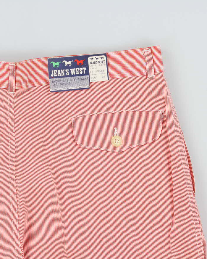 DSWT 1970s Jeans West Pin Stripe Cotton Bermuda Shorts - W31