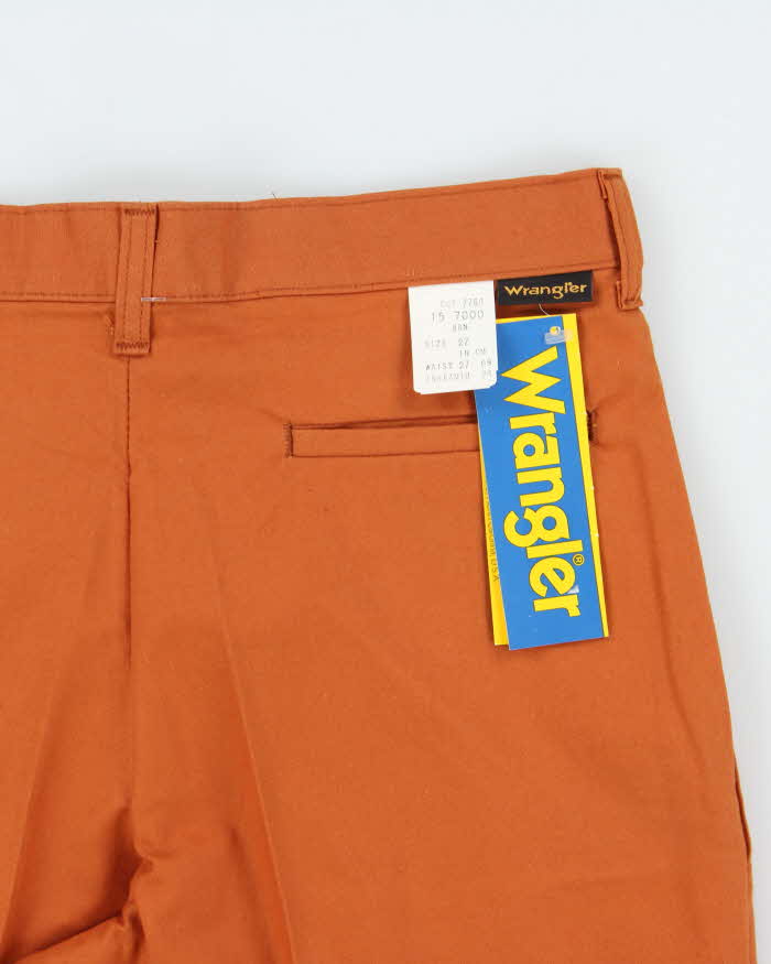 DSWT Vintage 1970s Wrangler Tan Pleated Cotton Bermuda Shorts - W27