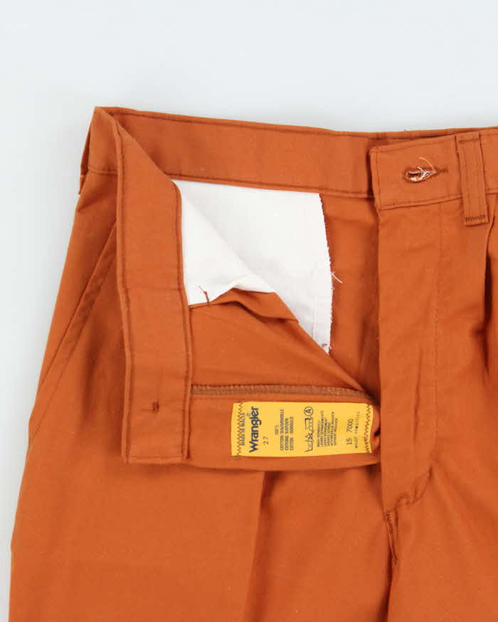 DSWT Vintage 1970s Wrangler Tan Pleated Cotton Bermuda Shorts - W27