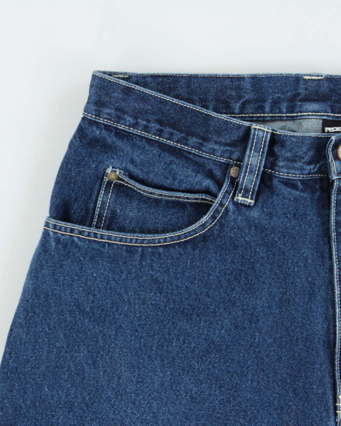 Vintage Y2K 00s Rocawear Contrast Stitch Loose Fit Wide Leg Denim Carpenter Shorts - W34