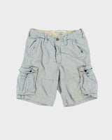 Vintage Y2K 00s Abercrombie &amp; Fitch Heavyweight Striped Loose Fit Classic Cargo Shorts - W30