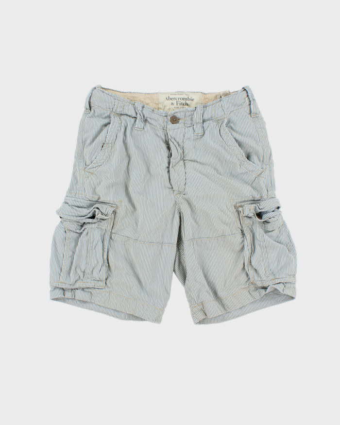 Vintage Y2K 00s Abercrombie & Fitch Heavyweight Striped Loose Fit Classic Cargo Shorts - W30