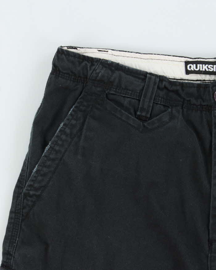 Vintage Y2K 00s Quiksilver Heavyweight Embroidered Relaxed Fit Cargo Shorts - W34