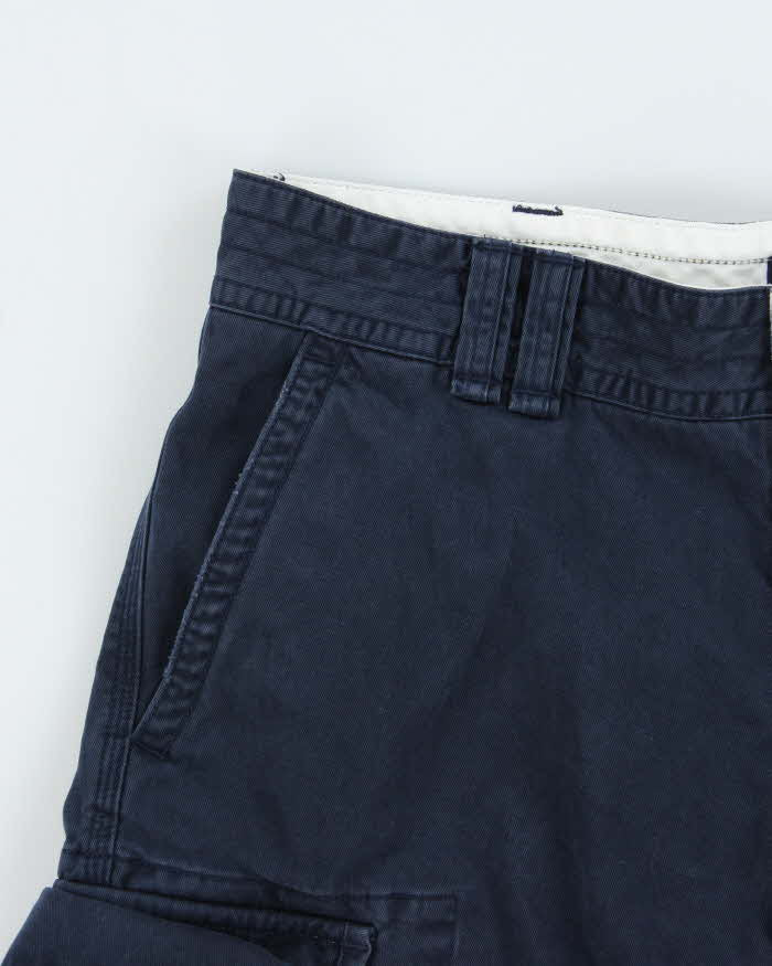 Vintage Polo Ralph Lauren Navy Heavyweight Relaxed Fit Classic Chino Cargo Shorts - W35