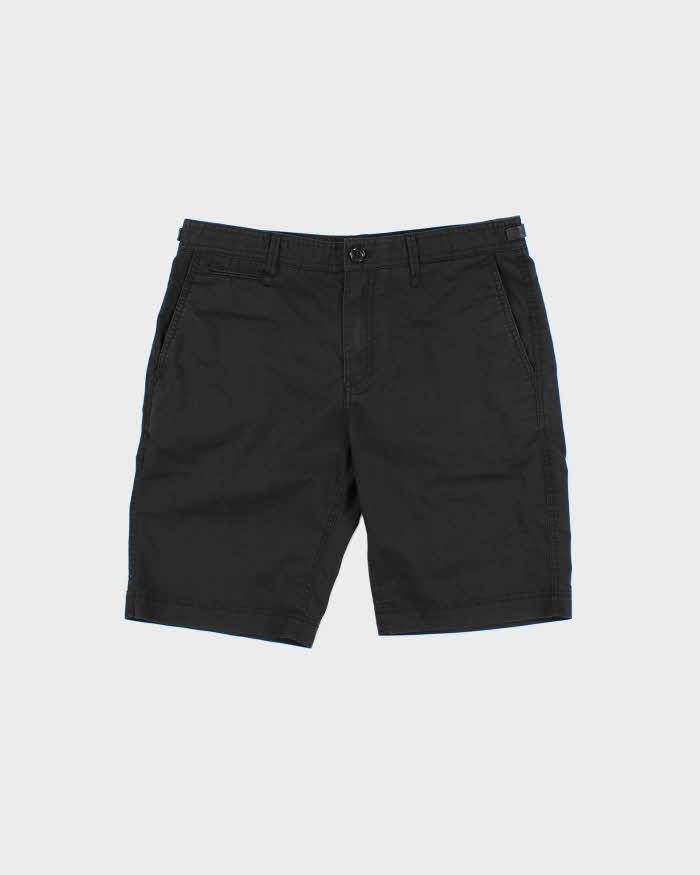Vintage Burberry Brit Black Adjustable Straight Leg Chino Shorts - W32