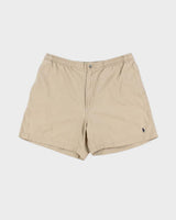 Vintage 1990s Polo Ralph Lauren Khaki Cotton Loose Fit Casual Shorts - W32