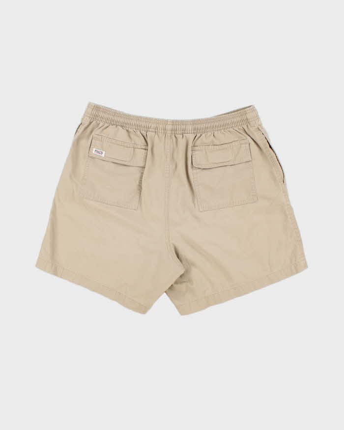 Vintage 1990s Polo Ralph Lauren Khaki Cotton Loose Fit Casual Shorts - W32