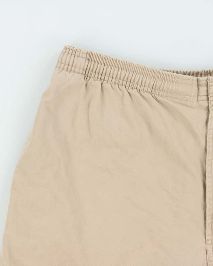 Vintage 1990s Polo Ralph Lauren Khaki Cotton Loose Fit Casual Shorts - W32