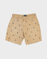 Vintage Polo Ralph Lauren Embroidered Repeat Pony Relaxed Fit Classic Chino Shorts - W34