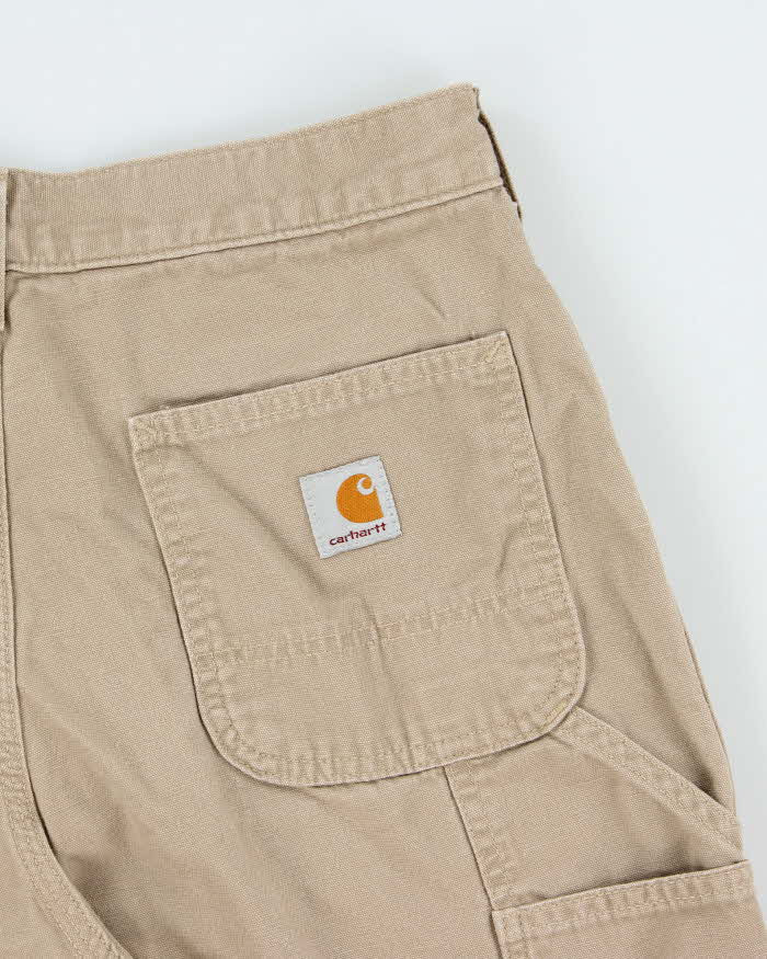Vintage Carhartt Golden Khaki Duck Canvas Loose Fit Carpenter Shorts - W30