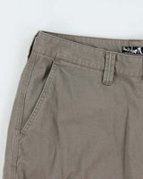 Vintage Y2K 00s Quiksilver Heavyweight Khaki Relaxed Fit Baggy Cargo Shorts - W33