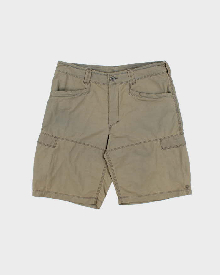 Vintage The North Face Faded Khaki Canvas Relaxed Fit Technical Shorts - W32