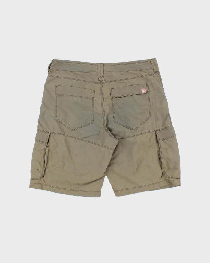 Vintage The North Face Faded Khaki Canvas Relaxed Fit Technical Shorts - W32