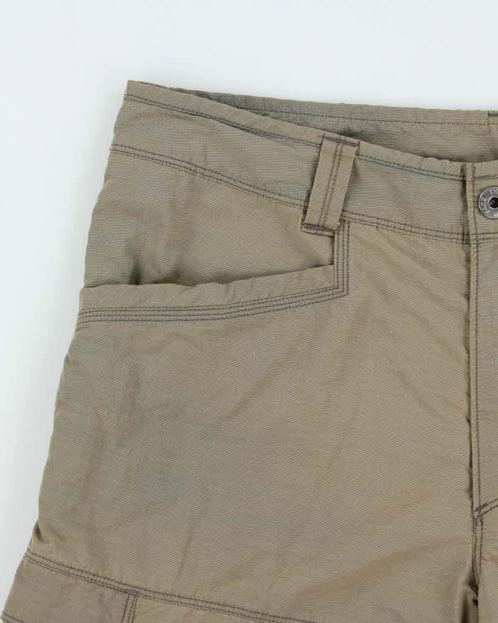 Vintage The North Face Faded Khaki Canvas Relaxed Fit Technical Shorts - W32